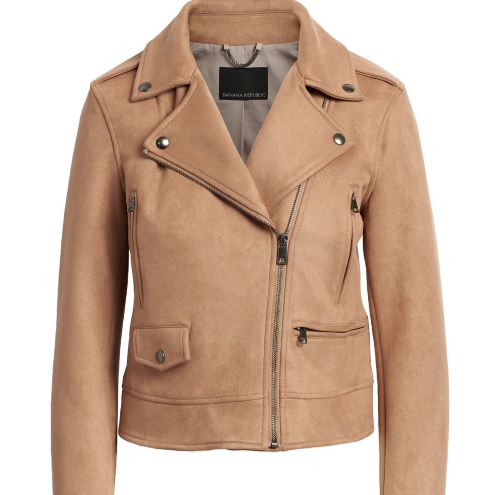 Banana Republic vegan suede moto jacket